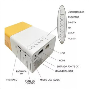 Proyector Mini Genérica Projetores 04 Generic 10000lm Amarillo 127V